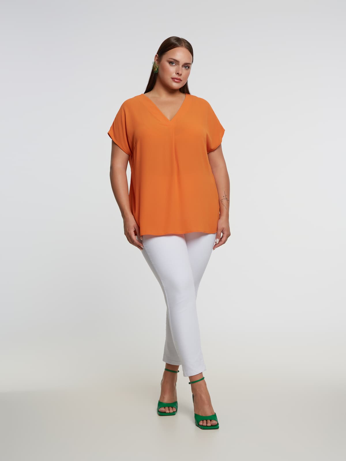 Women's T-Shirts Mat Fashion Orange