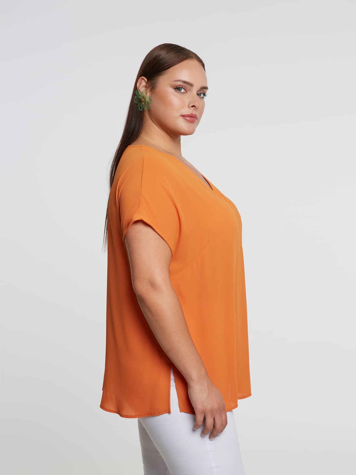 Women's T-Shirts Mat Fashion Orange