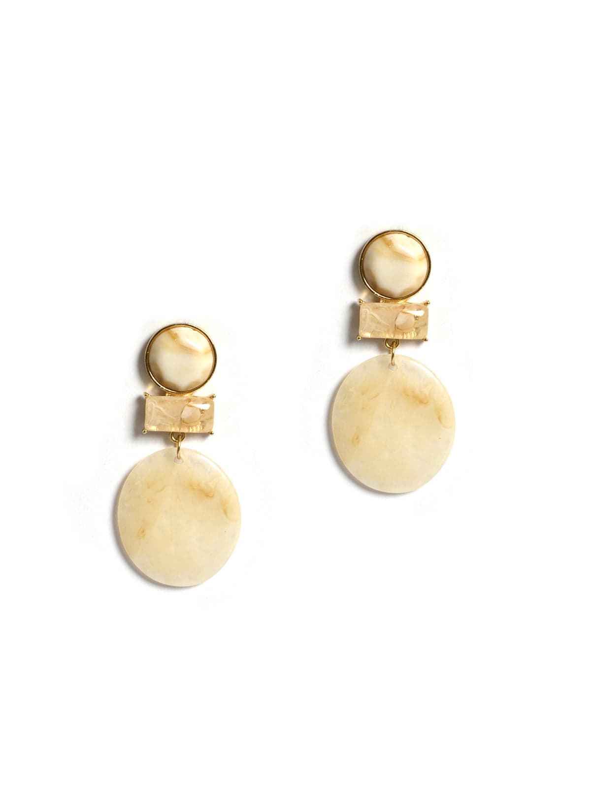 Women's Earrings Mat Fashion Beige