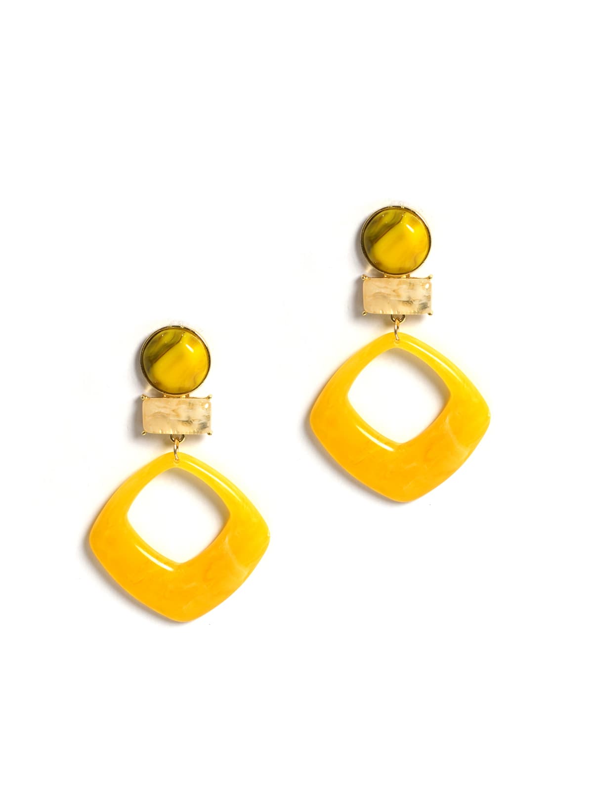 Women's Earrings Mat Fashion Yellow