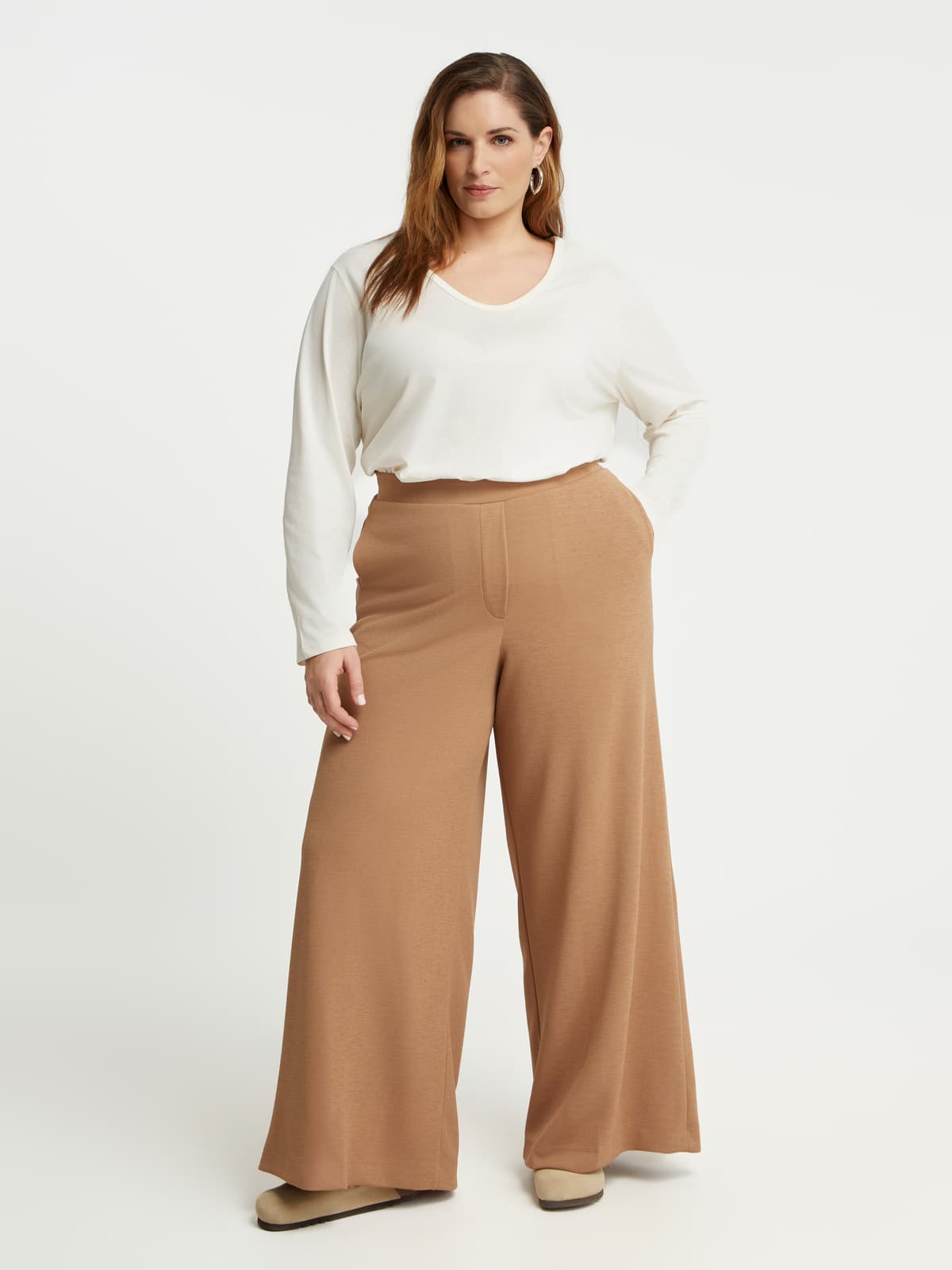 Women's Pants Mat Fashion Beige