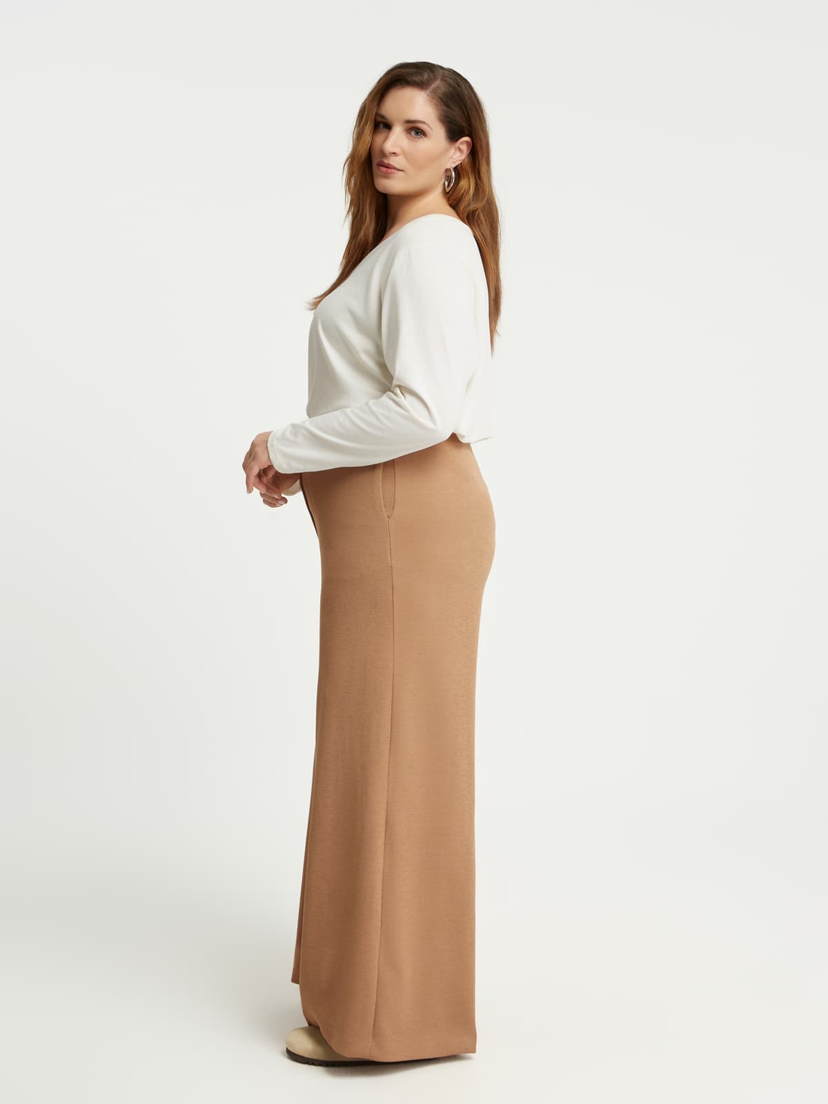 Women's Pants Mat Fashion Beige