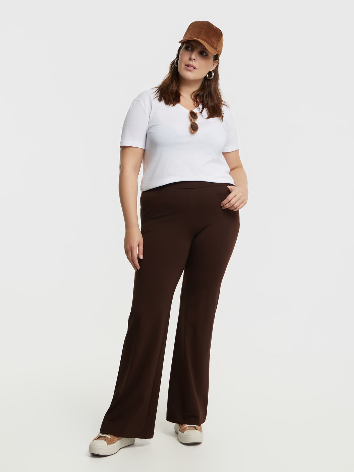 Women's Pants Mat Fashion Brown