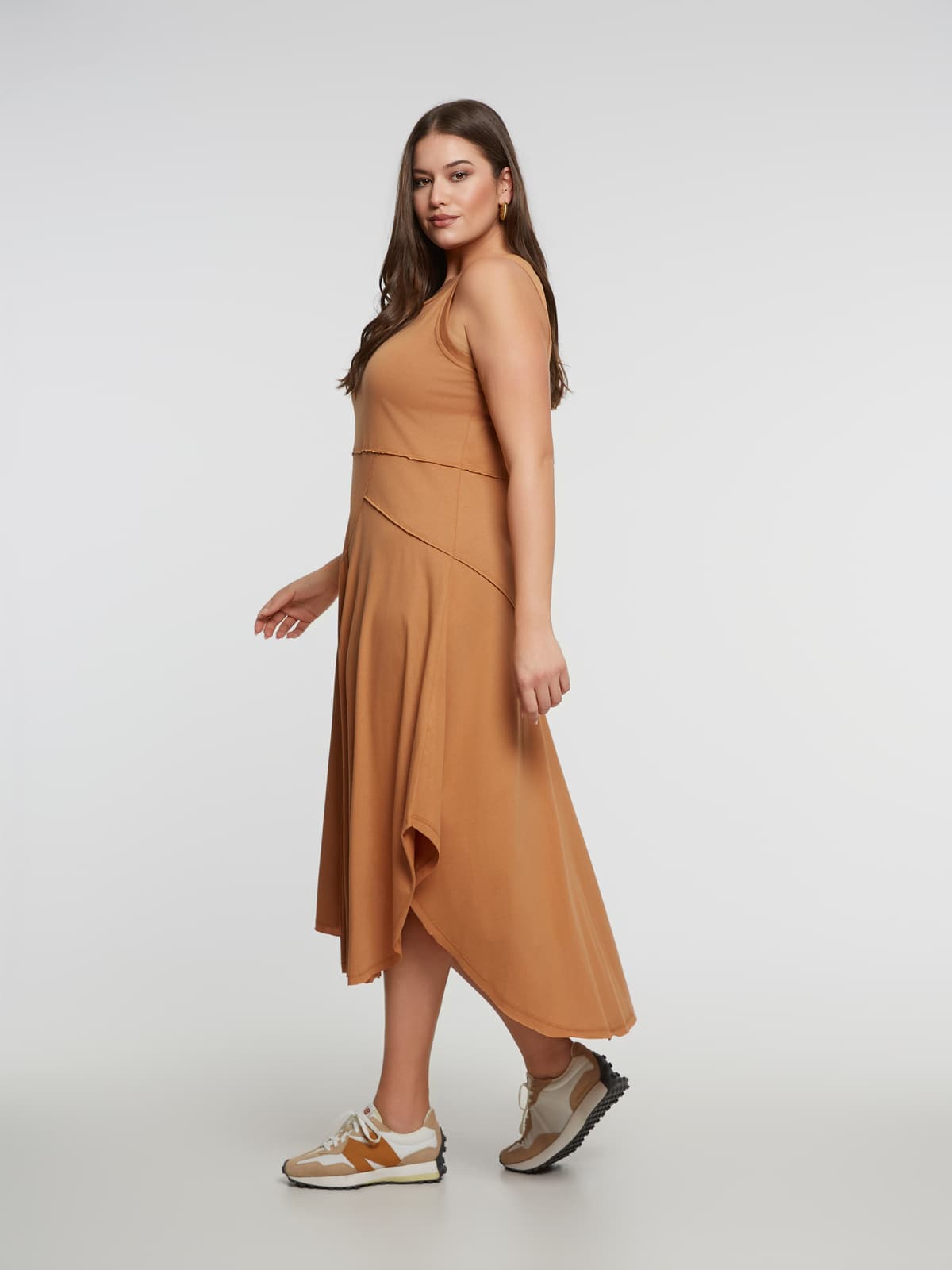 Women's Midi Dresses Mat Fashion Beige