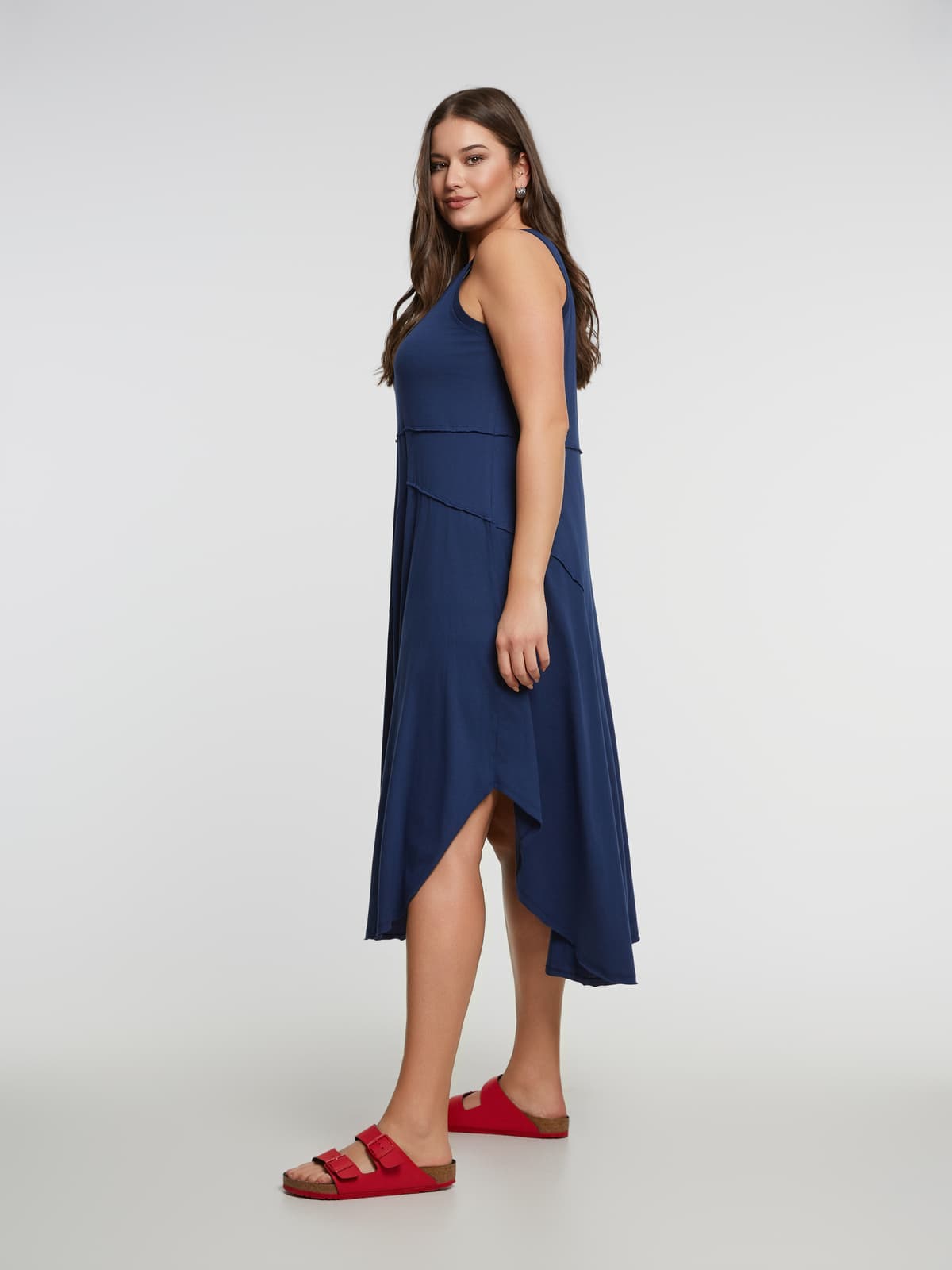 Women's Midi Dresses Mat Fashion Blue