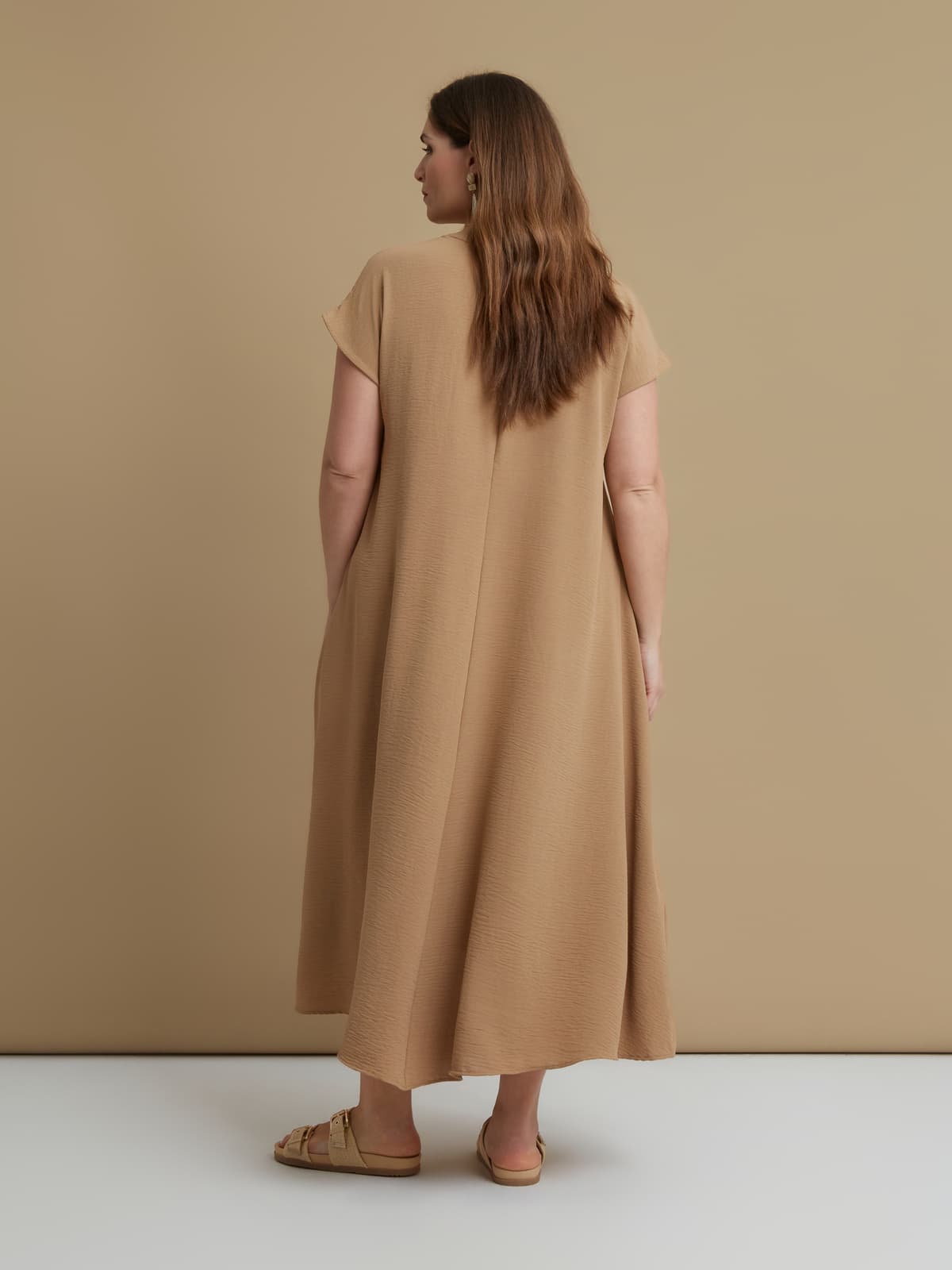 Women's Maxi Dresses Mat Fashion Beige