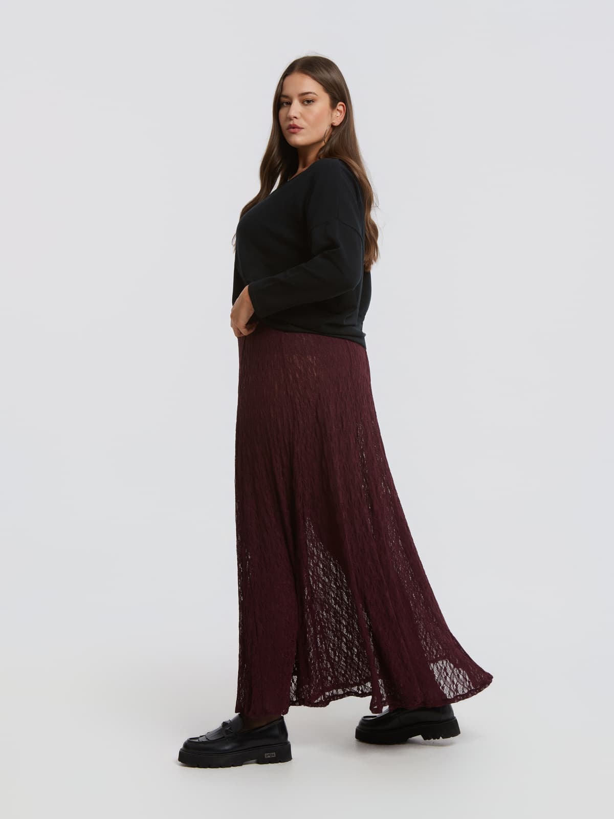 Women's Skirts Mat Fashion Bordeaux