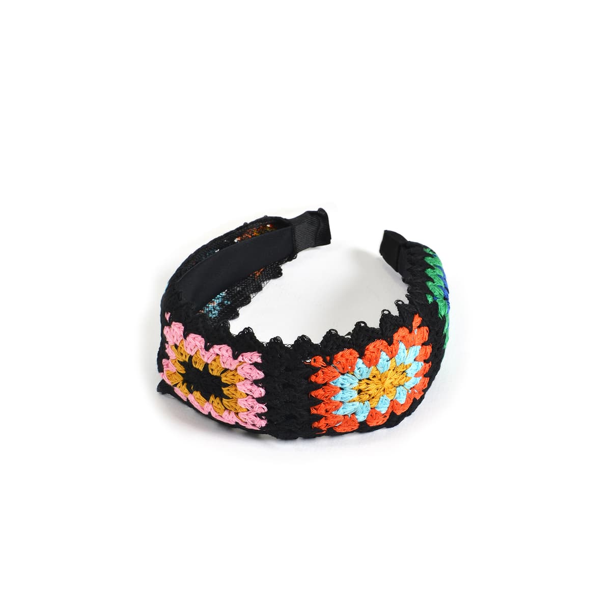 Στέκα πλεκτή με φλοράλ μοτίβο