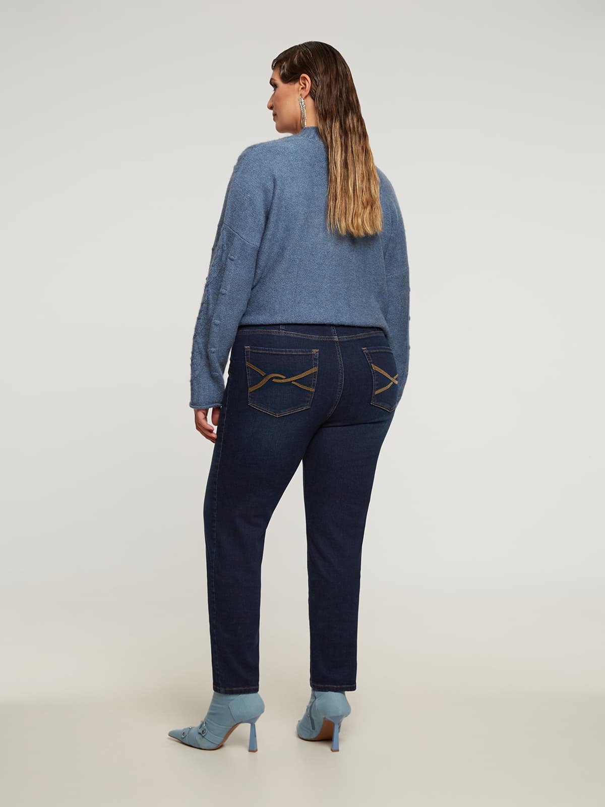 Women's Jeans Mat Fashion Blue