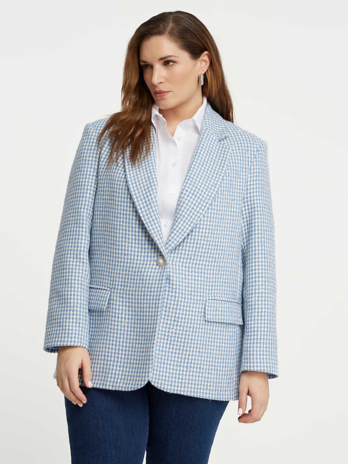 Women's Blazers Mat Fashion Blue