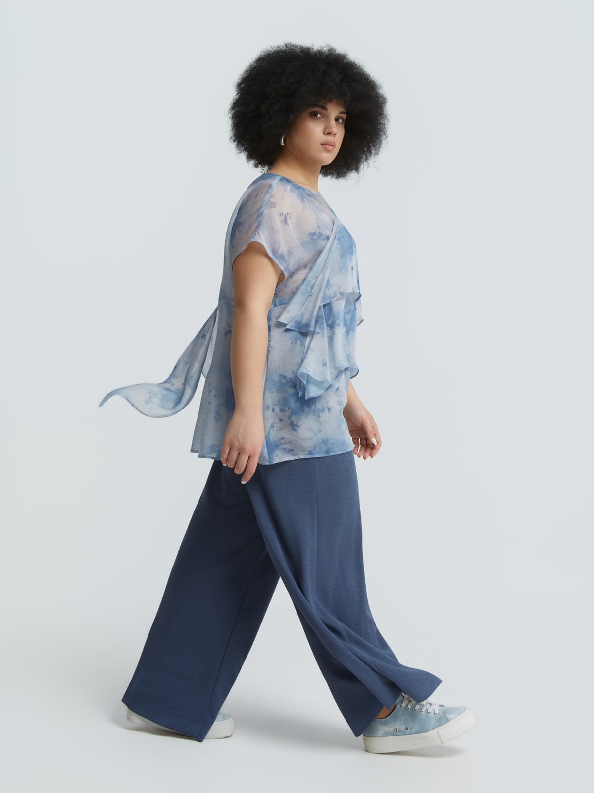 Women's T-Shirts Mat Fashion Blue