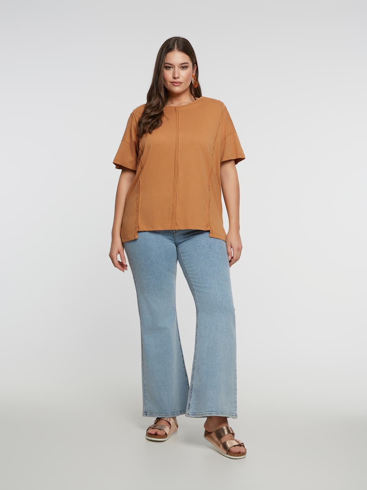 Women's T-Shirts Mat Fashion Beige