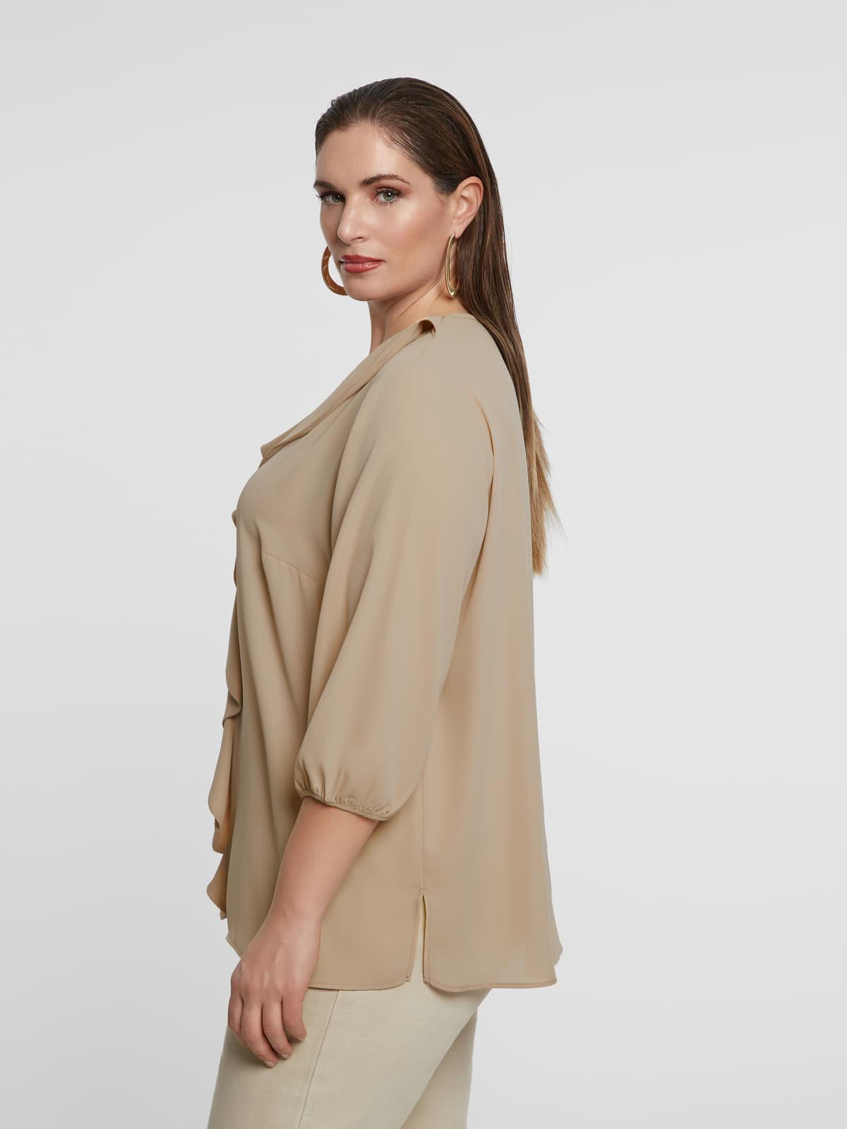 Women's T-Shirts Mat Fashion Beige