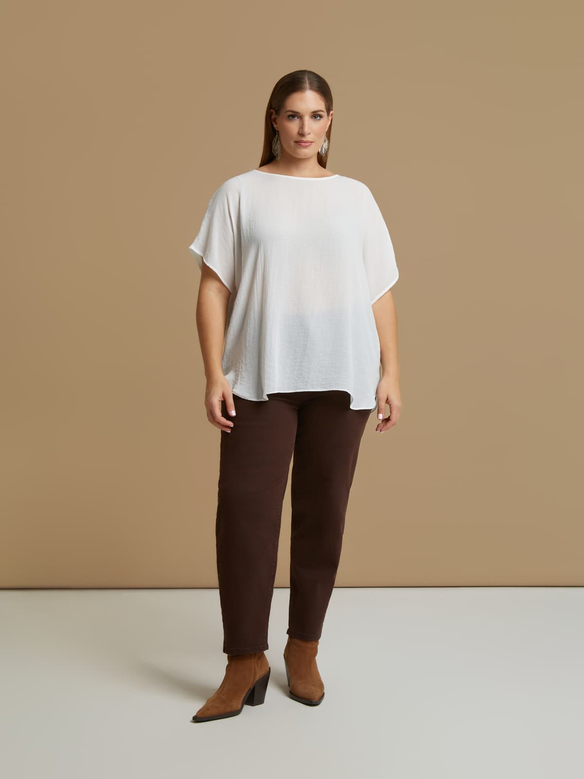 Women's T-Shirts Mat Fashion Beige