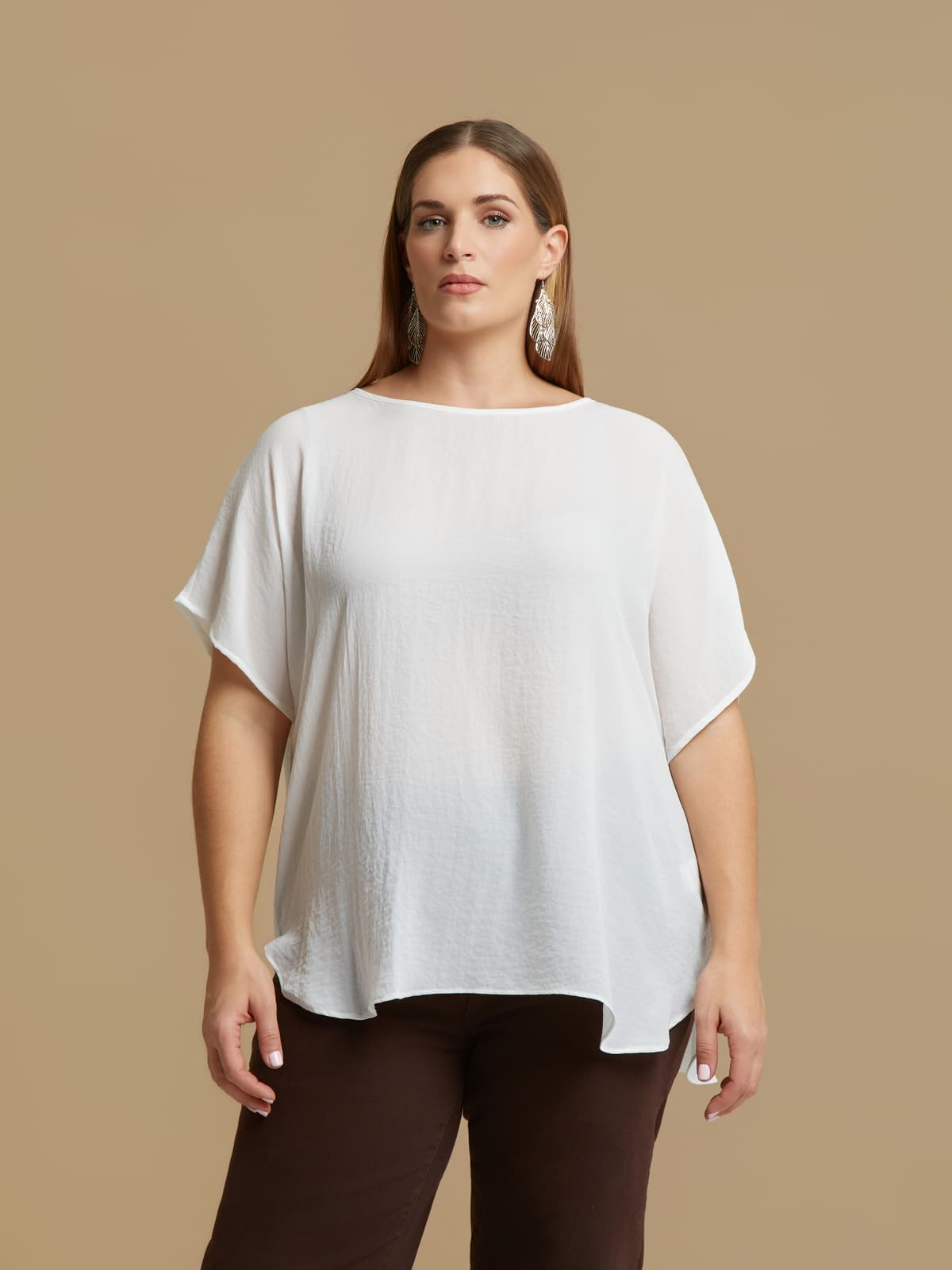 Women's T-Shirts Mat Fashion Beige