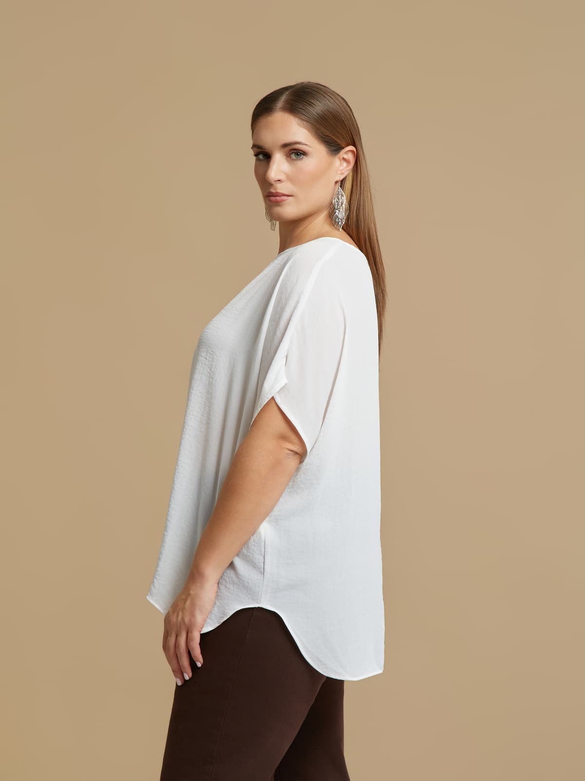Women's T-Shirts Mat Fashion Beige