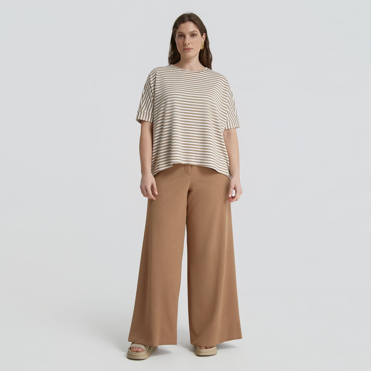 Ριγέ μπλούζα σε boxy γραμμή