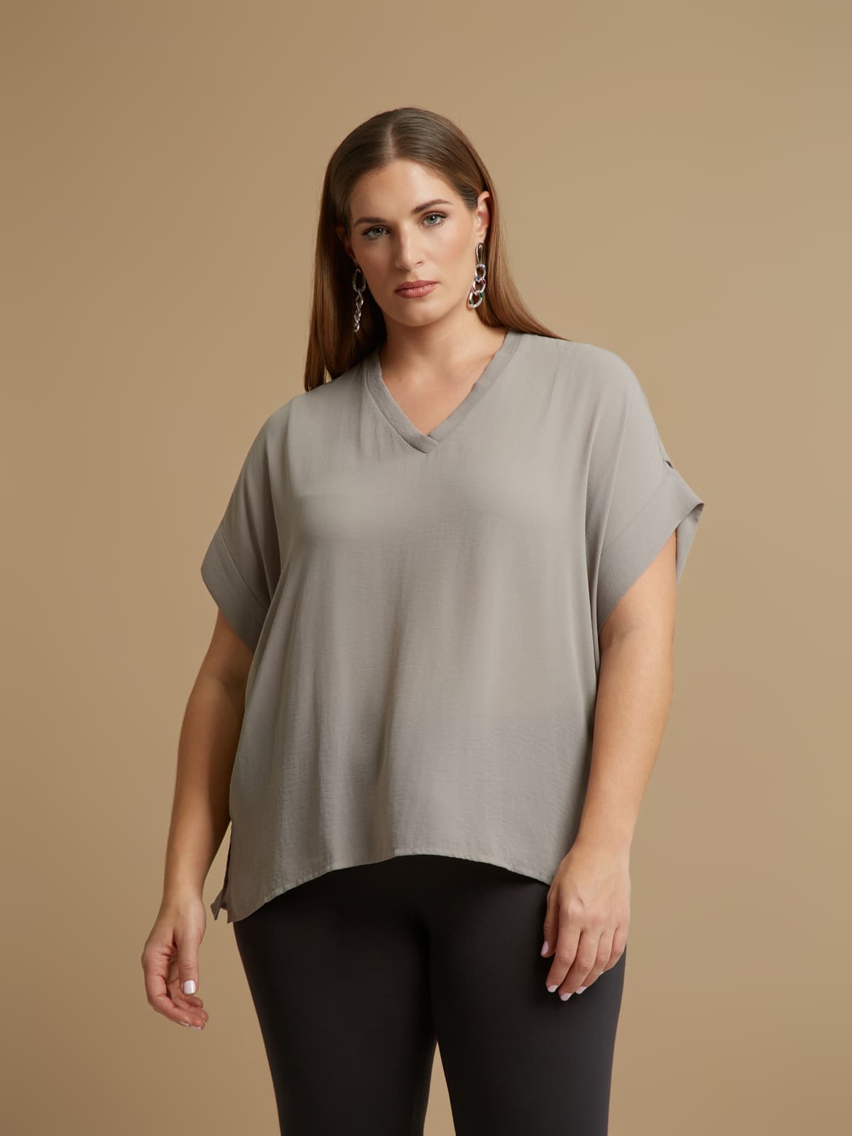 Women's T-Shirts Mat Fashion Beige