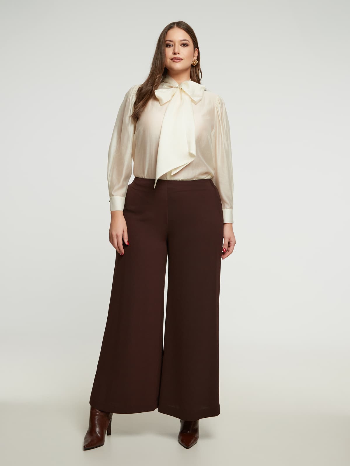 Women's Pants Mat Fashion Brown