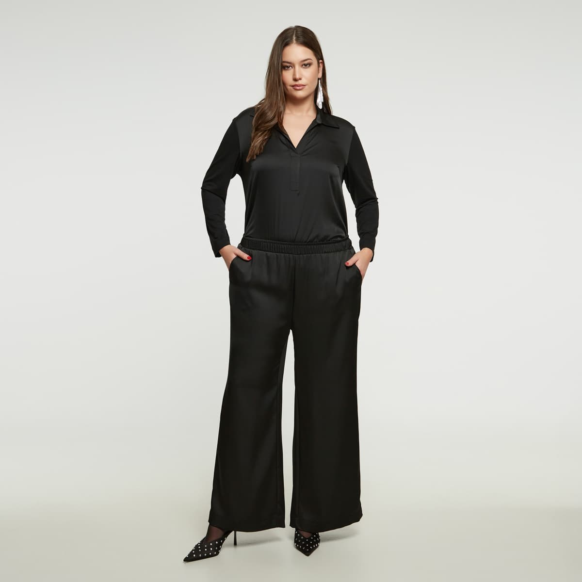 Women's Pants Mat Fashion Black
