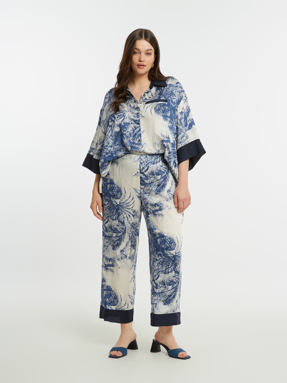 Women's Pants Mat Fashion Blue