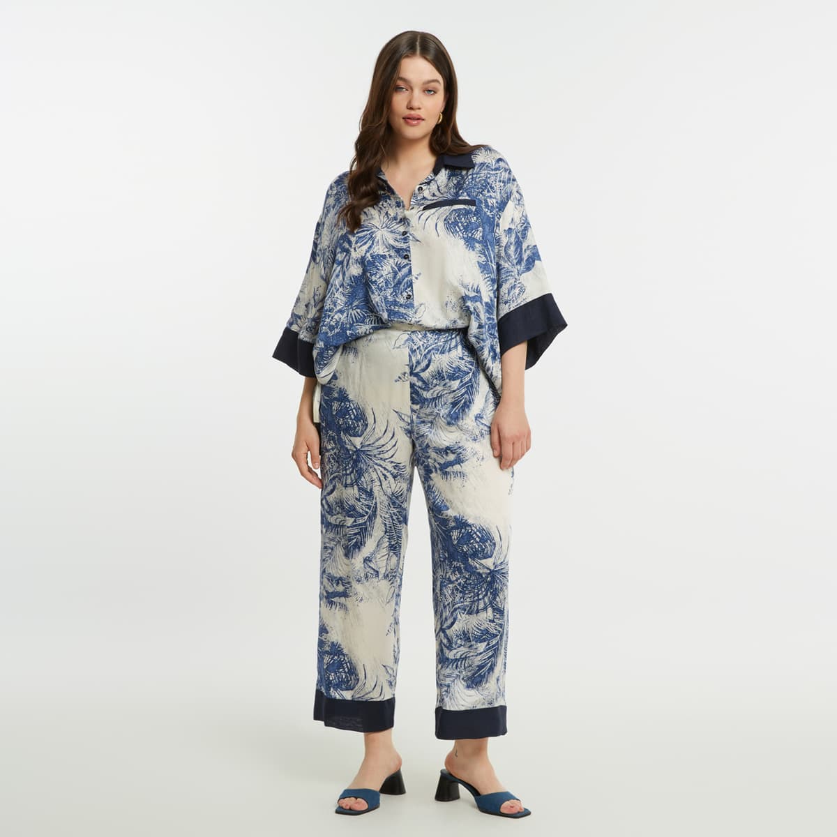 Women's Pants Mat Fashion Blue