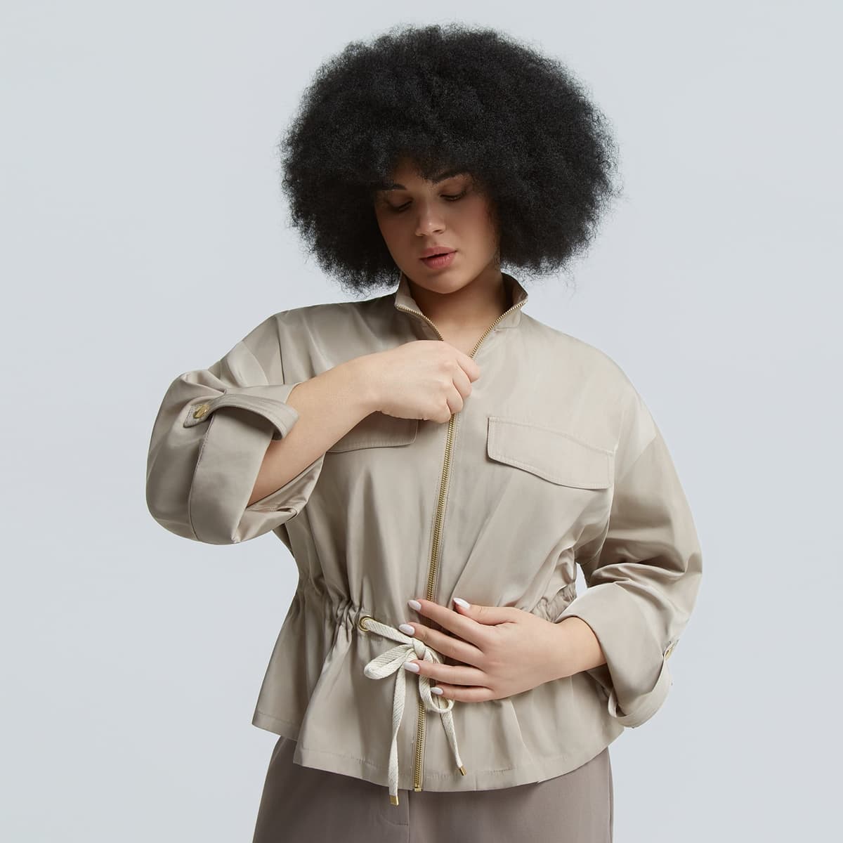 Utility τζάκετ με ρυθμιζόμενη μέση