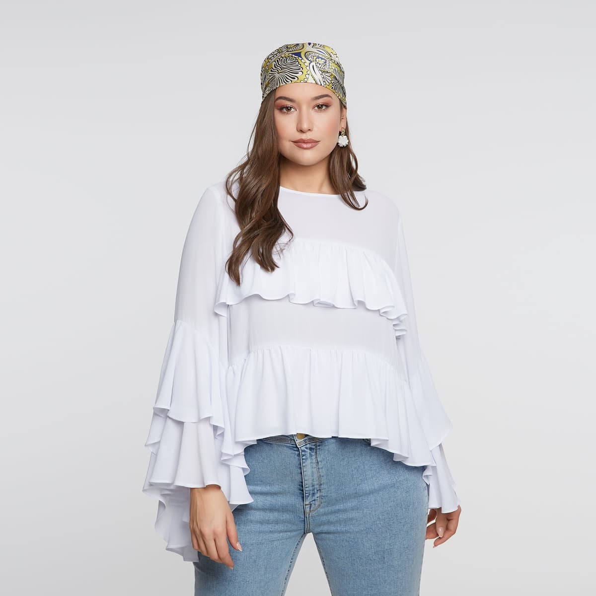 Σατέν φουλάρι εμπριμέ