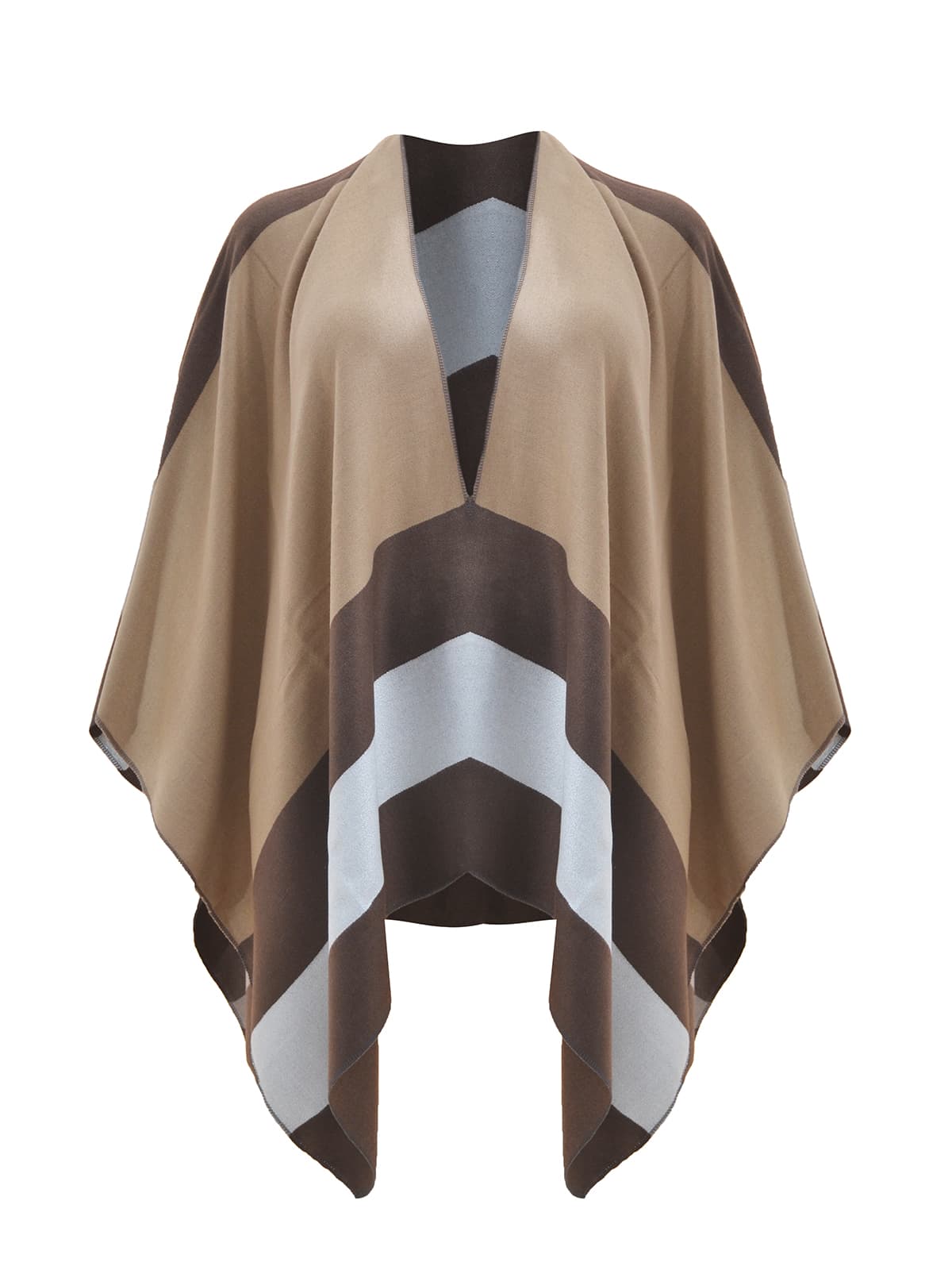 Women's Ponchos Mat Fashion Brown