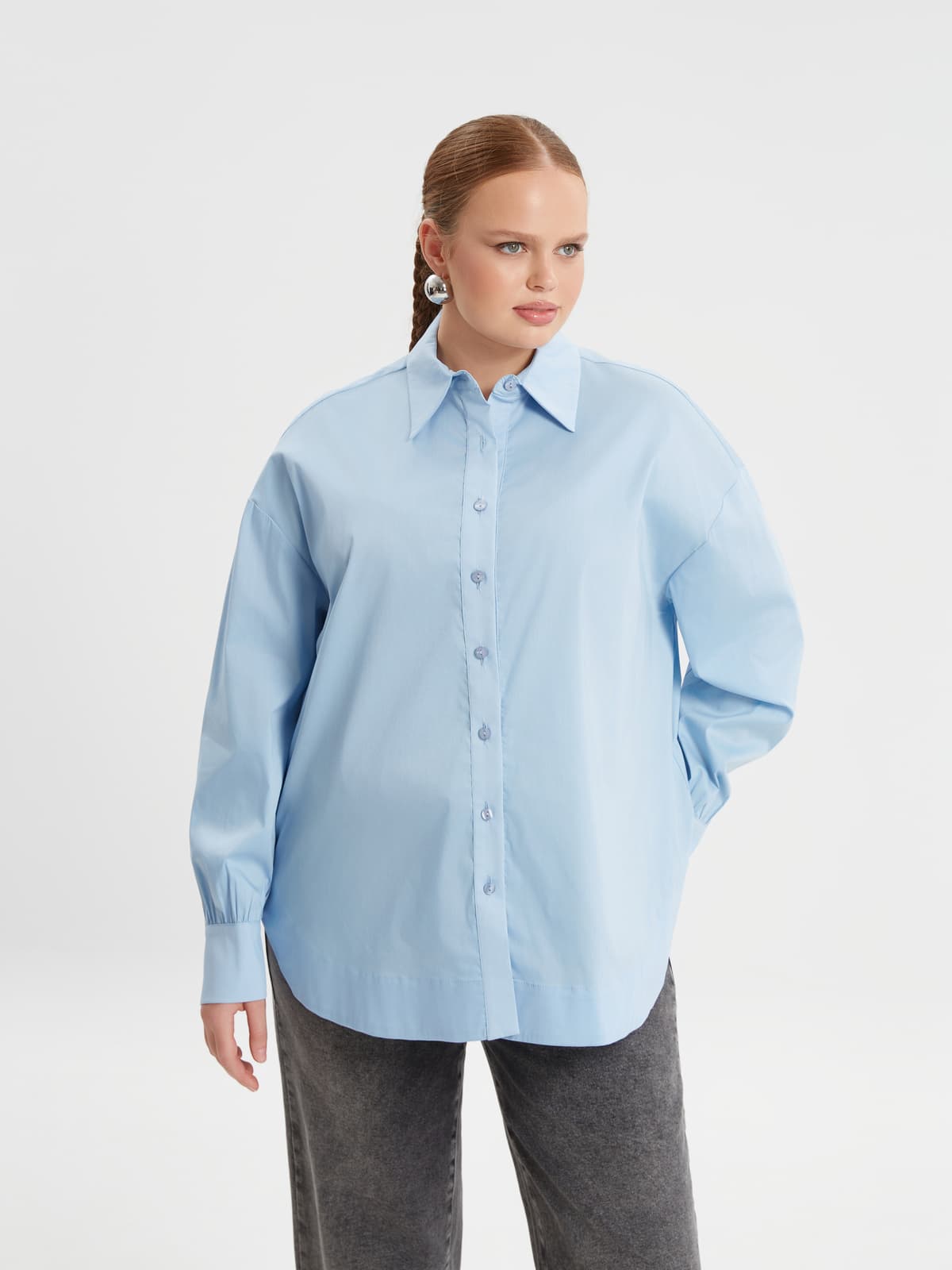 Women's Shirts Mat Fashion Blue