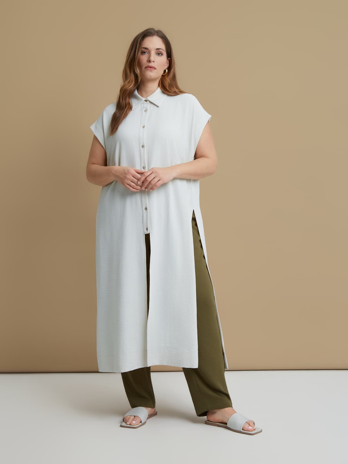 Women's Shirts Mat Fashion Beige