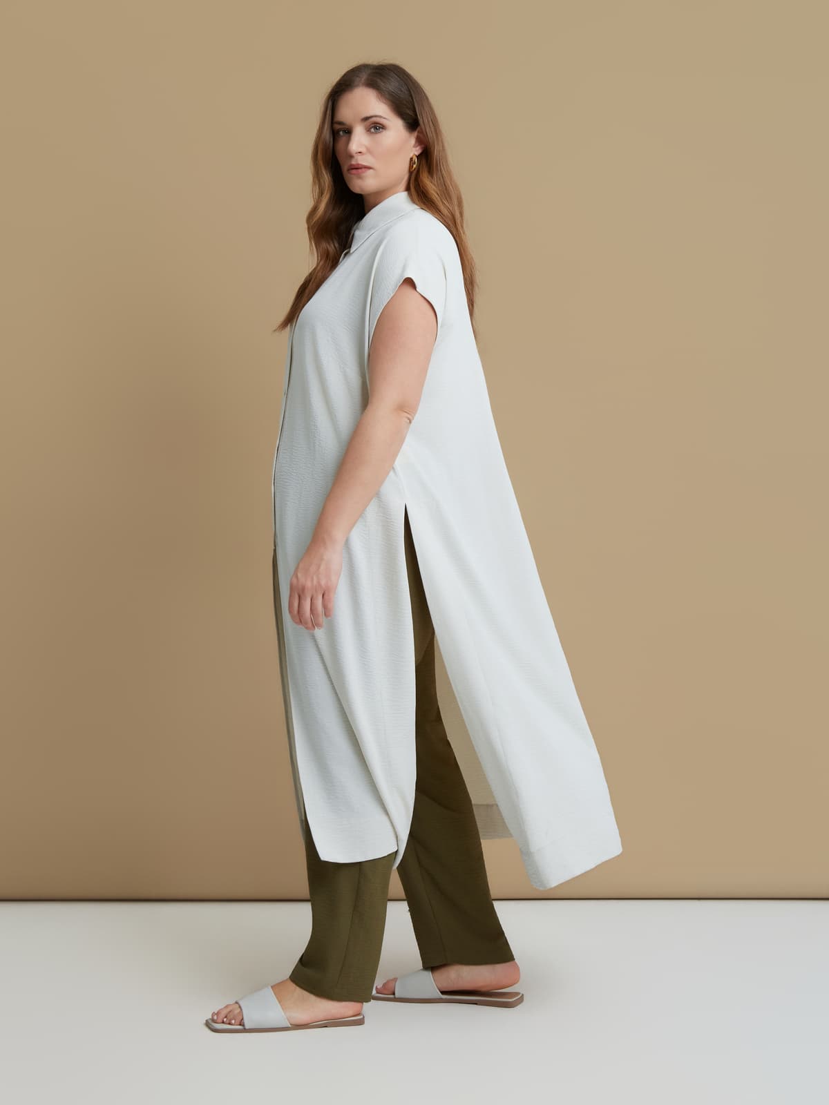 Women's Shirts Mat Fashion Beige