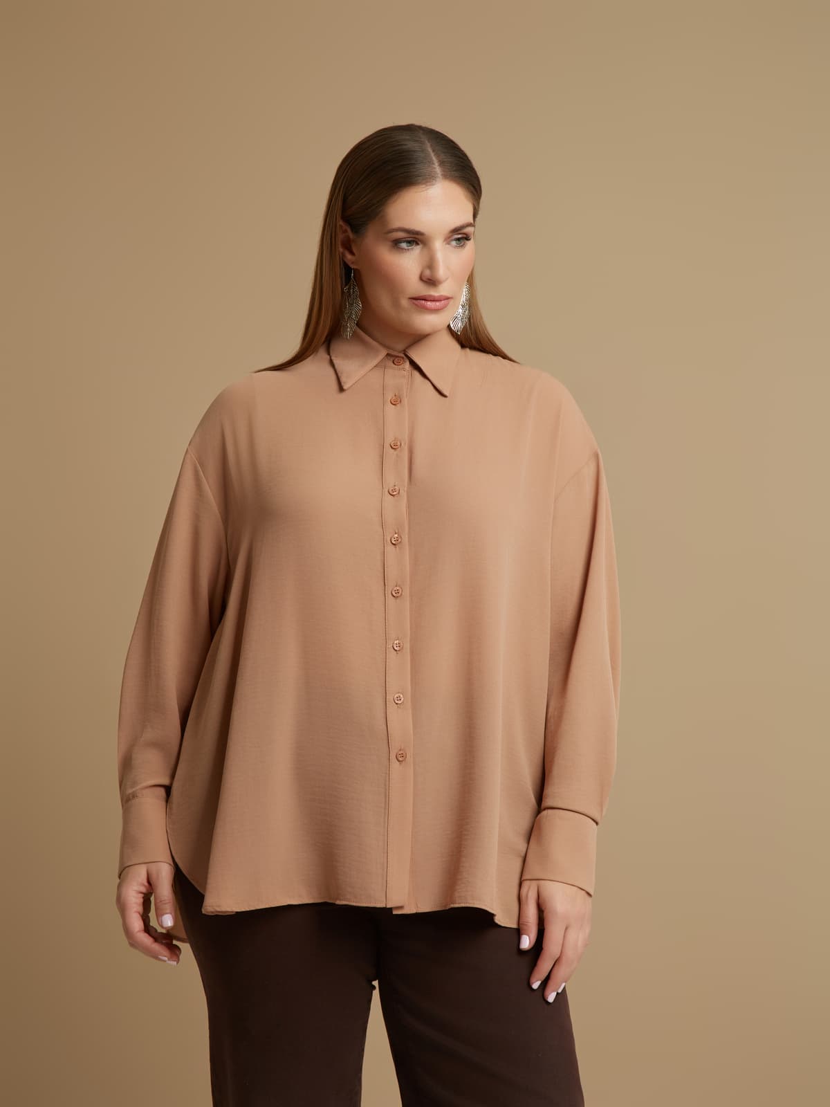 Women's Shirts Mat Fashion Beige