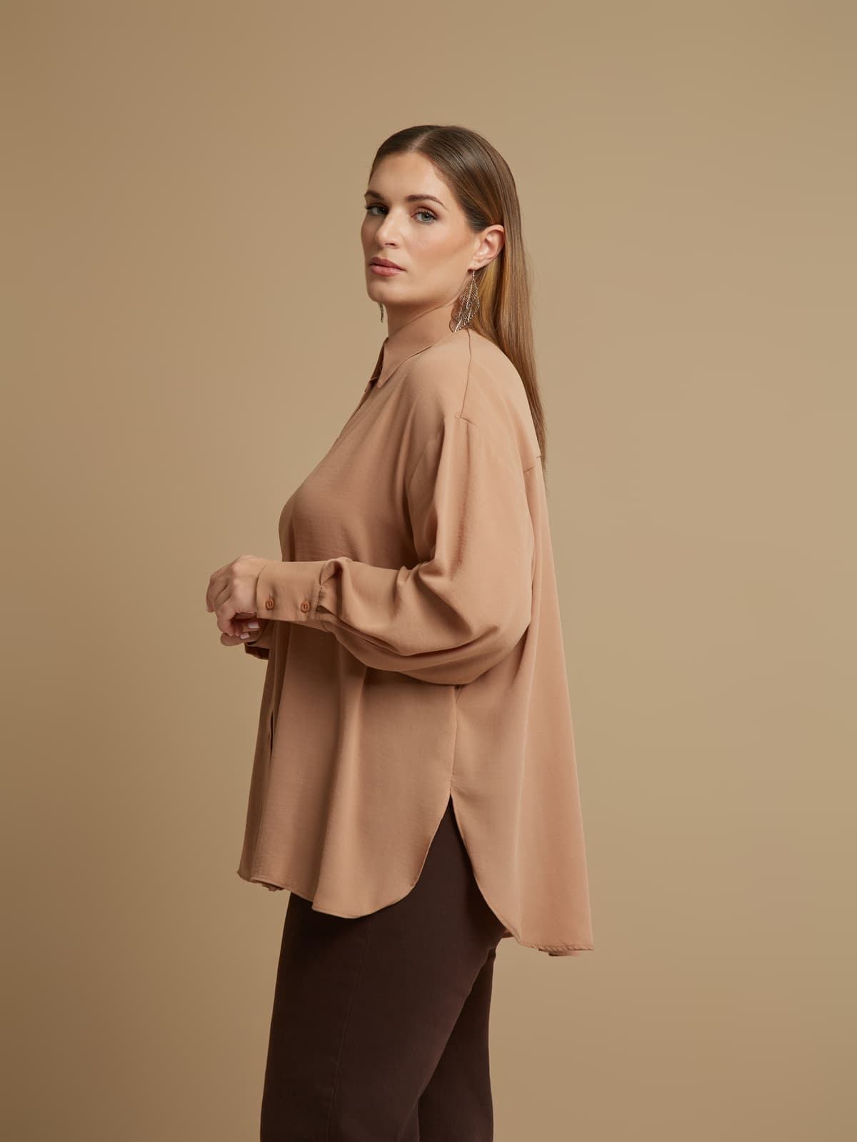 Women's Shirts Mat Fashion Beige