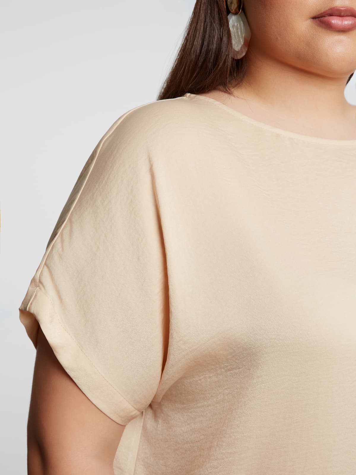 Women's T-Shirts Mat Fashion Beige