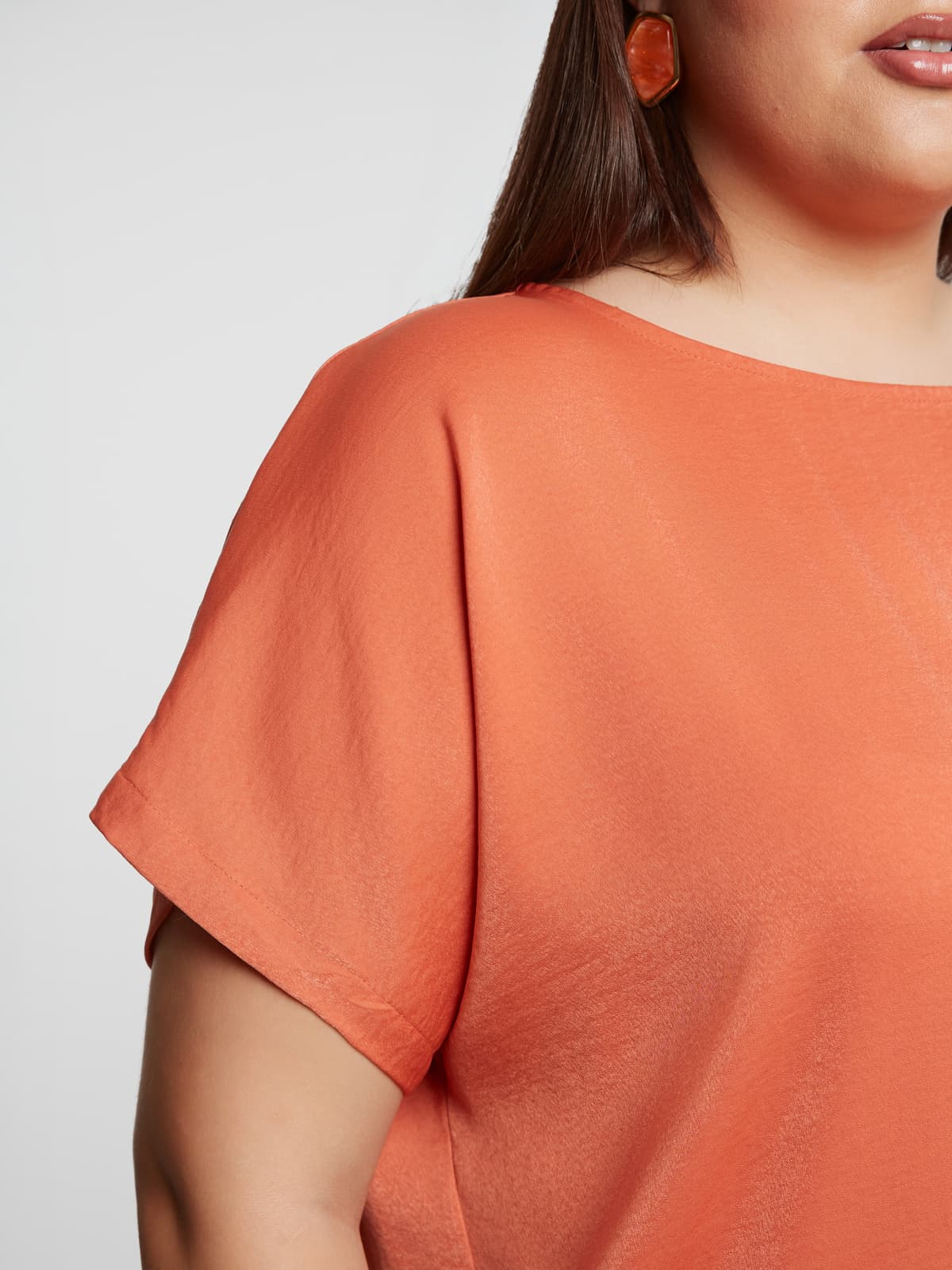 Women's T-Shirts Mat Fashion Orange