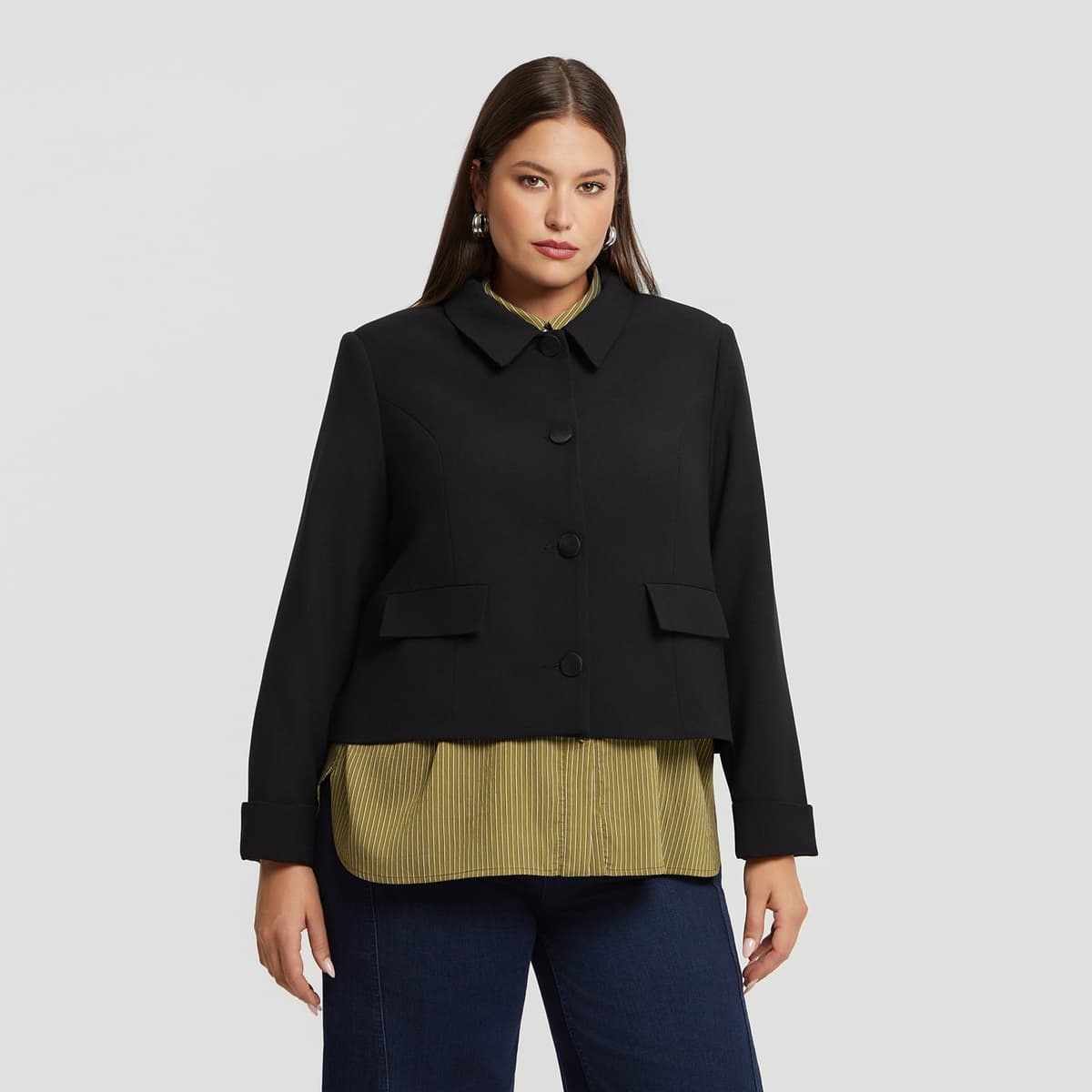 Women's Blazers Mat Fashion Black