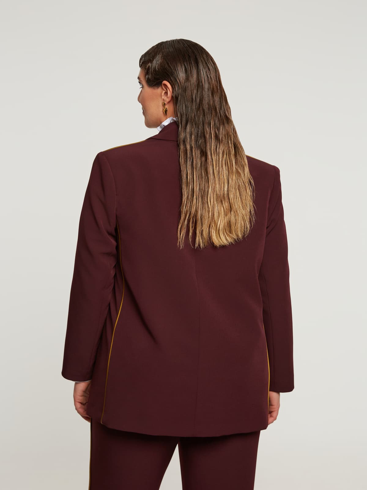 Women's Blazers Mat Fashion Bordeaux