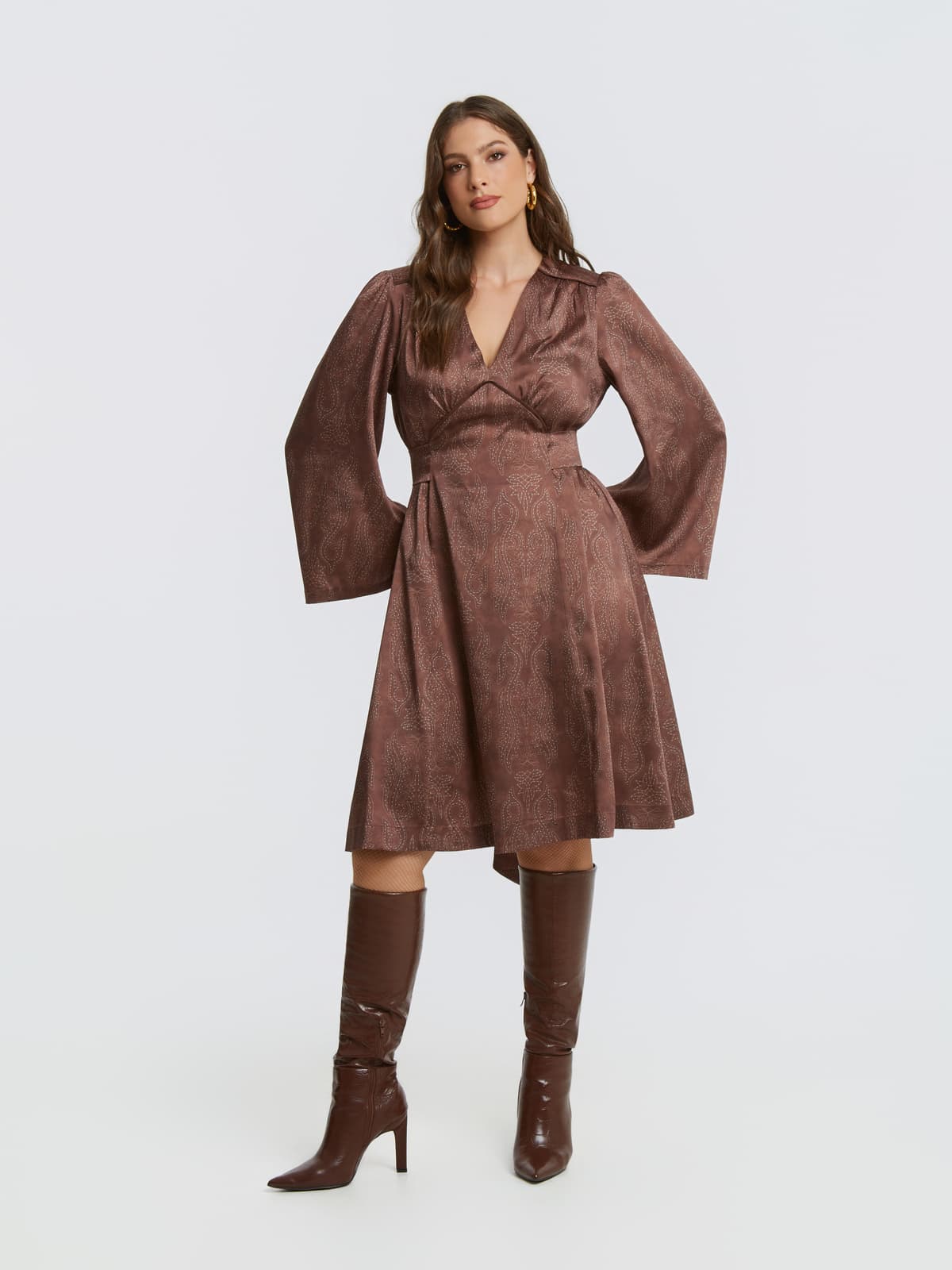 Women's Dresses Mat Fashion Brown