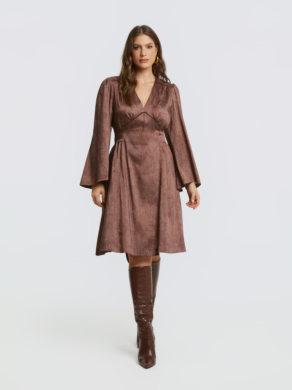 Women's Dresses Mat Fashion Brown