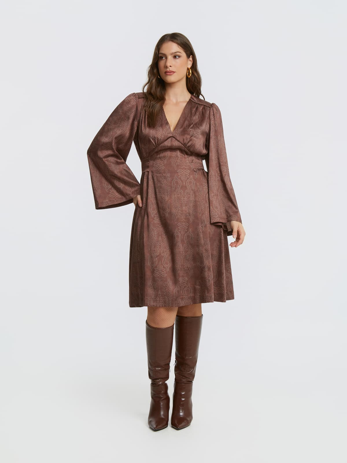Women's Dresses Mat Fashion Brown
