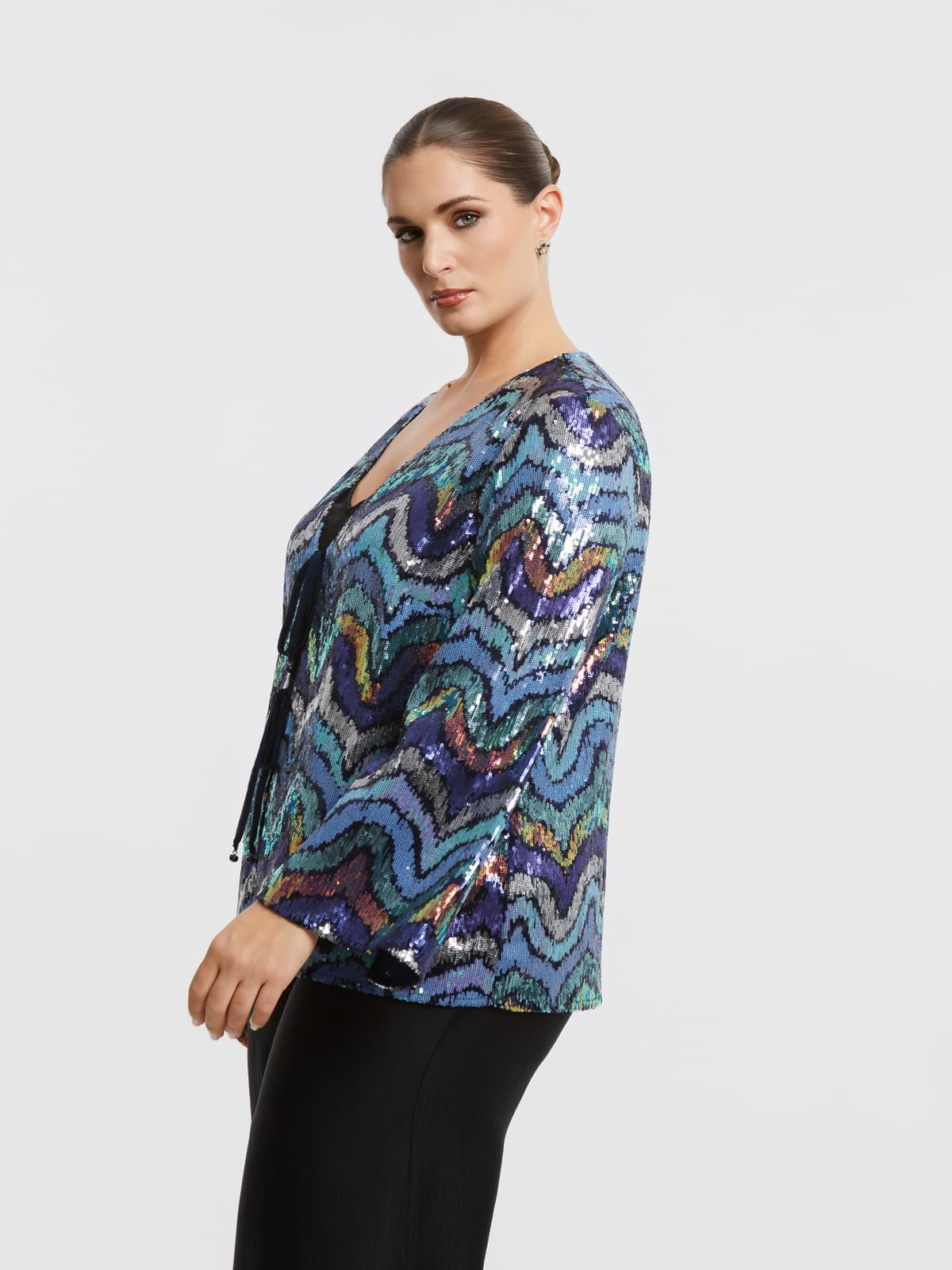 Women's Cardigans Mat Fashion Blue