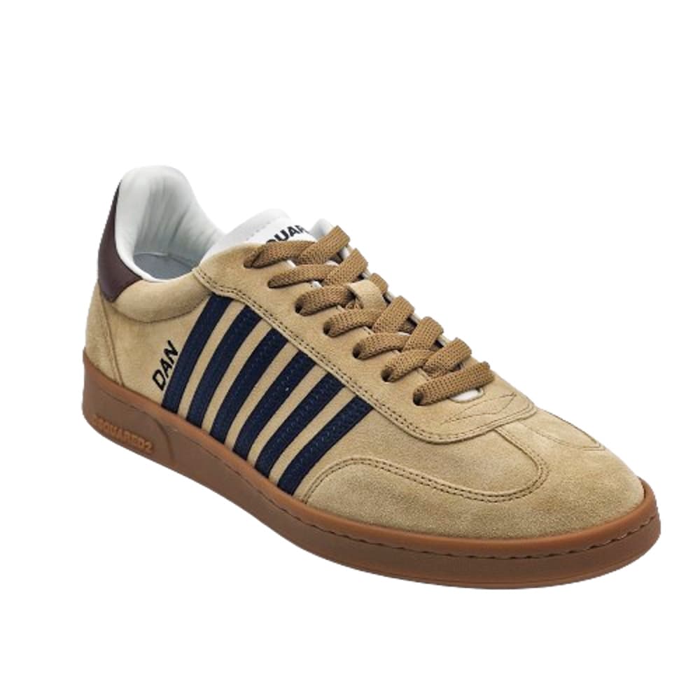 Ανδρικά Δερμάτινα Boxer Sneakers Μπεζ Dsquared2 W24SNM036414170001-M2969