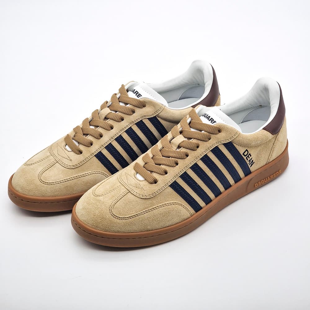 Ανδρικά Δερμάτινα Boxer Sneakers Μπεζ Dsquared2 W24SNM036414170001-M2969