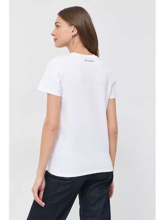 Γυναικείο Ikonik 2.0 Choupette T-shirt Λευκό Karl Lagerfeld 230W1703-100 WHITE