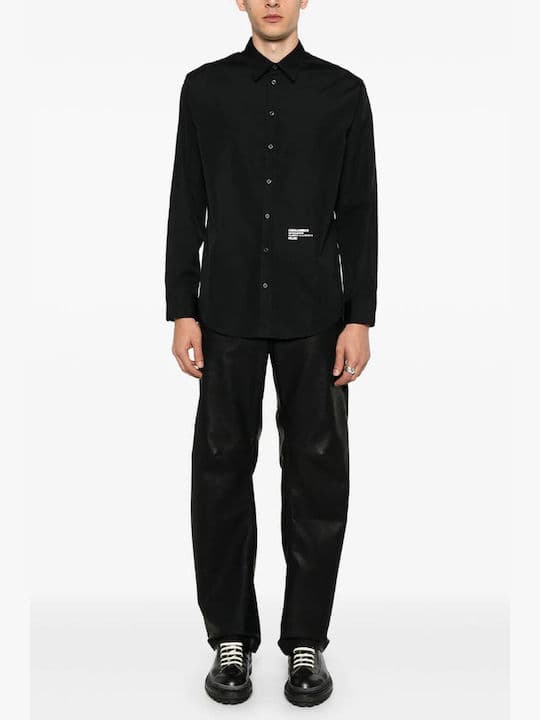 Ανδρικό Πουκάμισο Μαύρο Dsquared2 S74DM0862S36275-900
