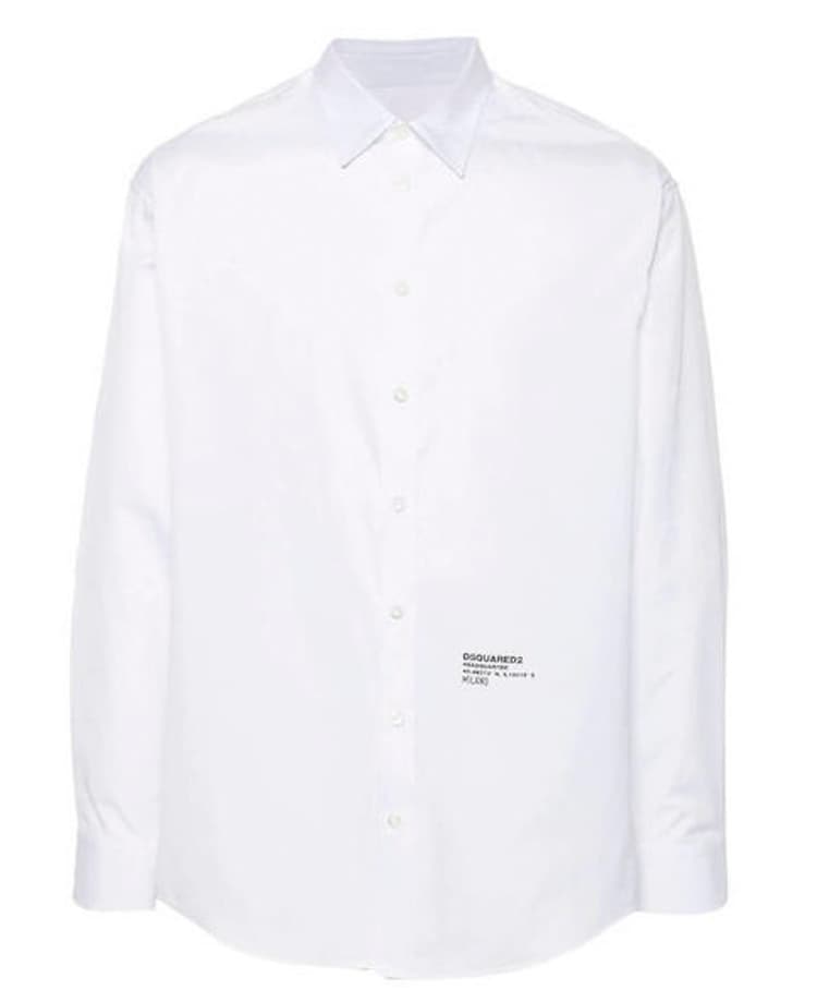 Ανδρικό Πουκάμισο Λευκό Dsquared2 S74DM0862S36275-100