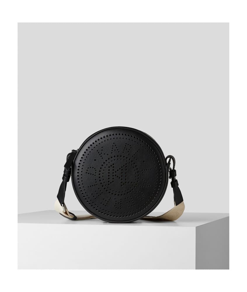 Γυναικεία Δερμάτινη K/Circle Τσάντα Χιαστί Μαύρη Karl Lagerfeld 231W3054-A999 BLACK