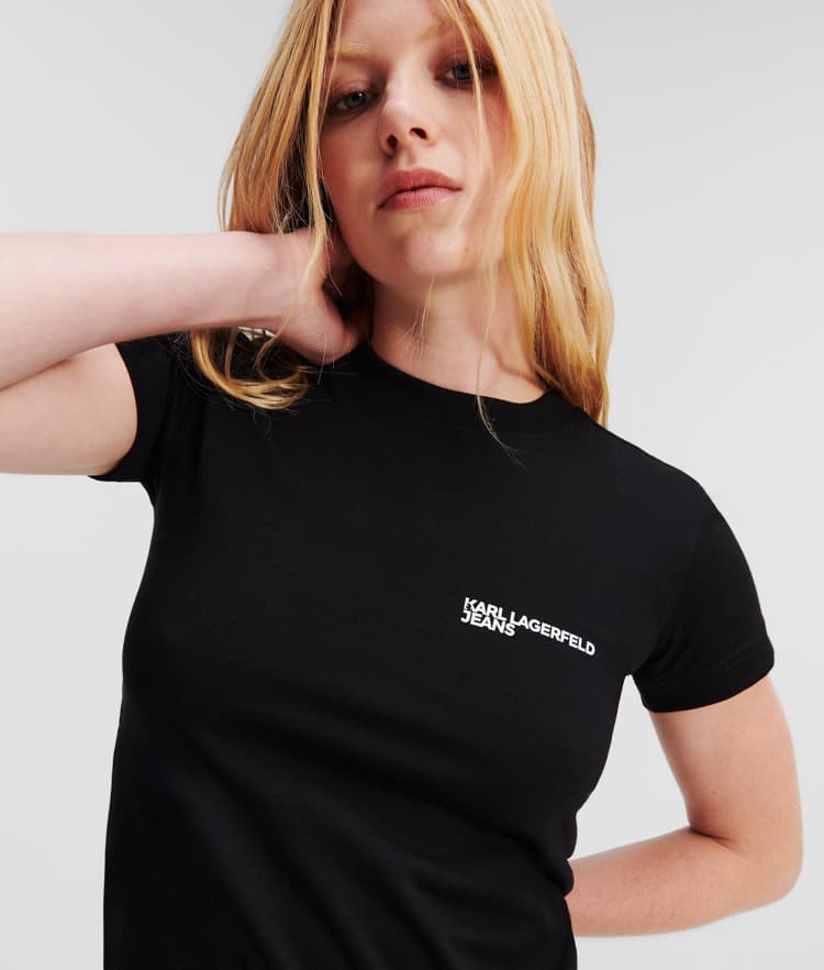 Γυναικείο Slim T-shirt Μαύρο Karl Lagerfeld Jeans 241J1700-J101 BLACK