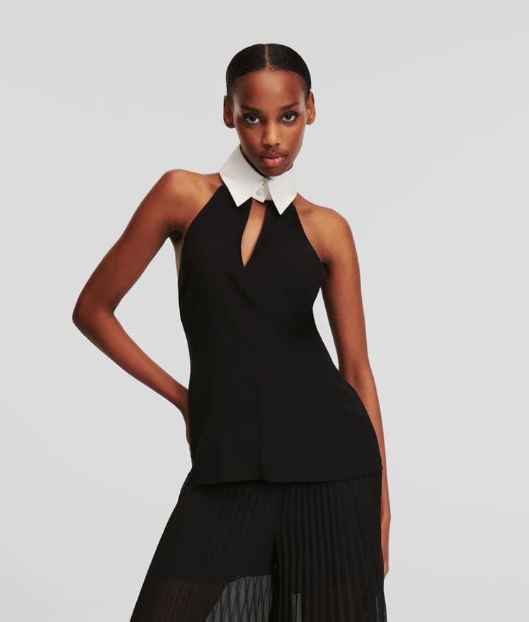 Γυναικείο Αμάνικο Τοπ Μαύρο Karl Lagerfeld 245W1607-998 BLACK